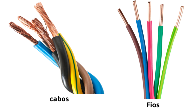 diferença entre fio e cabo elétrico